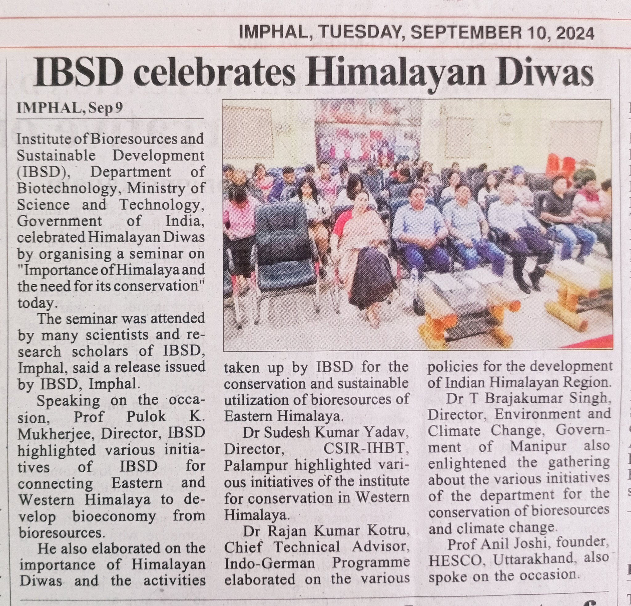 bric-ibsd-celebrated-himalayan-diwas-and-organised-a-seminar-on-himalaya-development-and-direction-ibsd-is-synergising-research-on-development-of-bioeconomy-from-bioresources-of-himalaya-