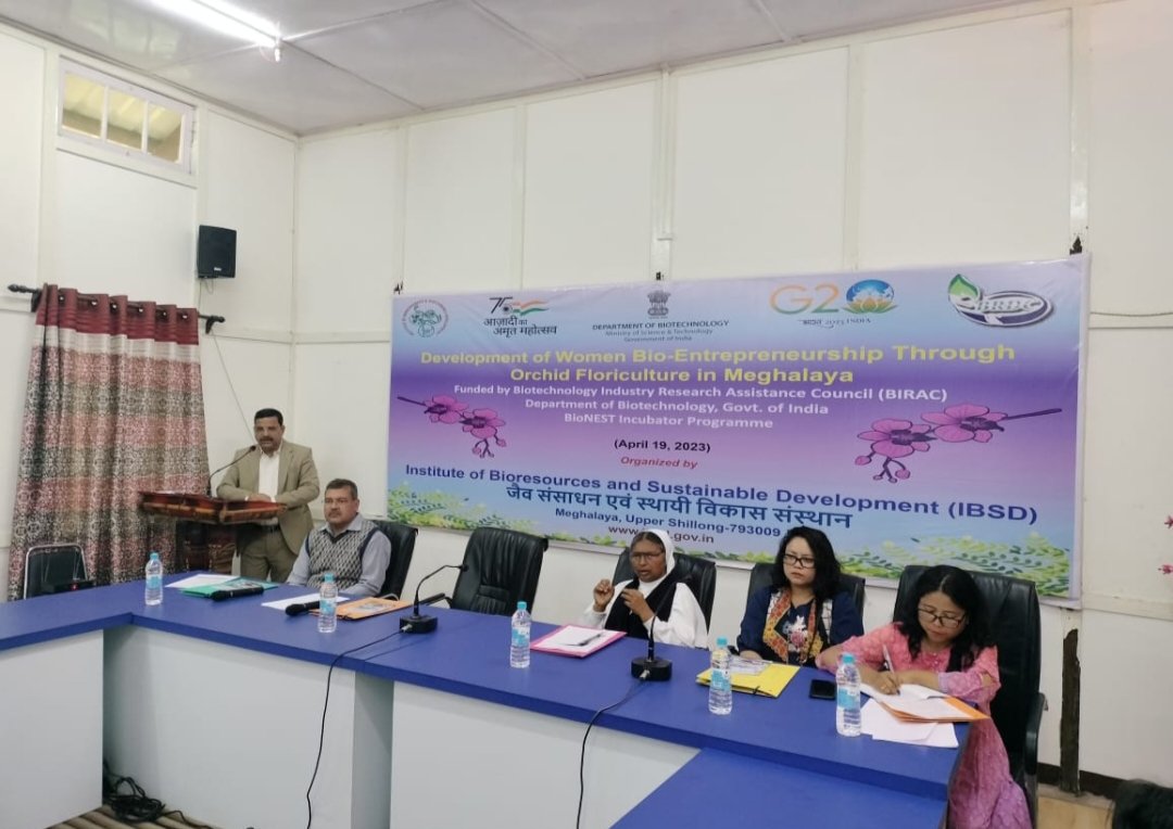 ibsd-organized-bionest-incubator-program-for-development-of-women-bio-entrepreneurship-through-orchid-floriculture-in-meghalaya-on-19-april-2023-at-ibsd-meghalaya-node-shillong-