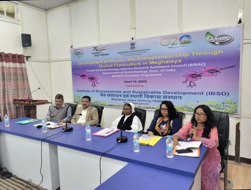 ibsd-organized-bionest-incubator-program-for-development-of-women-bio-entrepreneurship-through-orchid-floriculture-in-meghalaya-on-19-april-2023-at-ibsd-meghalaya-node-shillong-