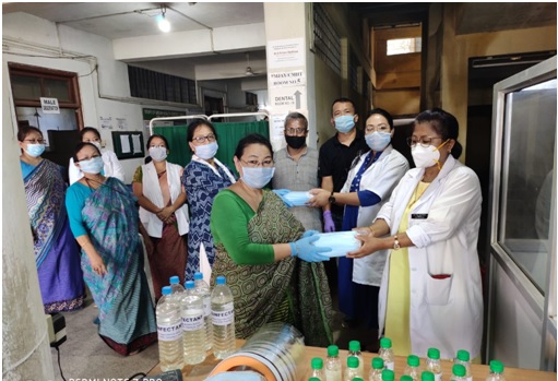 IBSD distributed hand sanitisers and face masks