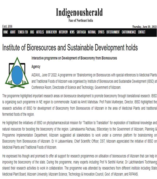 a-programme-on-brainstorming-on-bioresources-with-special-references-to-medicinal-plants-and-traditional-foods-of-mizoram-was-organised-by-ibsd-at-conference-room-directorate-of-science-and-technology-govt-of-mizoram-on-june-07-2022-