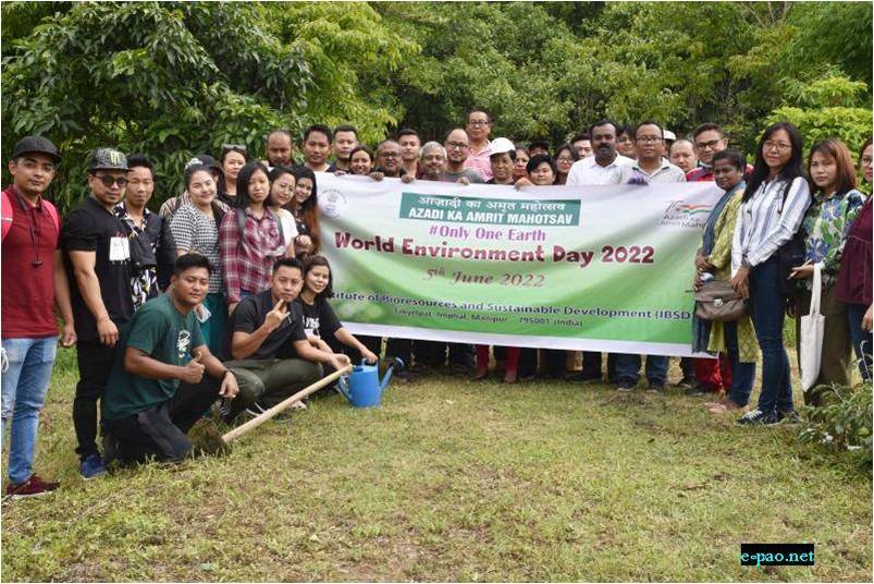 IBSD Imphal observed the World Environment Day with the theme Only One Earth on June 5, 2022.  Prof. Pulok K. Mukherjee, Director, IBSD planted around 150 fruit bearing plants in the Bioresources park of IBSD at Haraorou. 