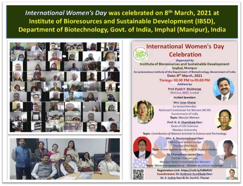 ibsd-imphal-a-national-institute-under-department-of-biotechnology-govt-of-india-organized-a-webinar-to-mark-the-celebration-of-international-womens-day-on-march-08-2021-