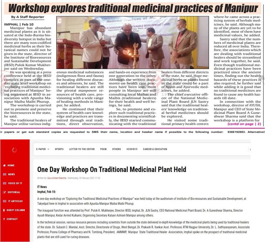 ibsd-organized-a-one-day-workshop-on-exploring-traditional-medicinal-practice-of-manipur-in-association-with-manipur-state-traditional-healers-association-uripok-imphal-manipur-on-february-10-2021-