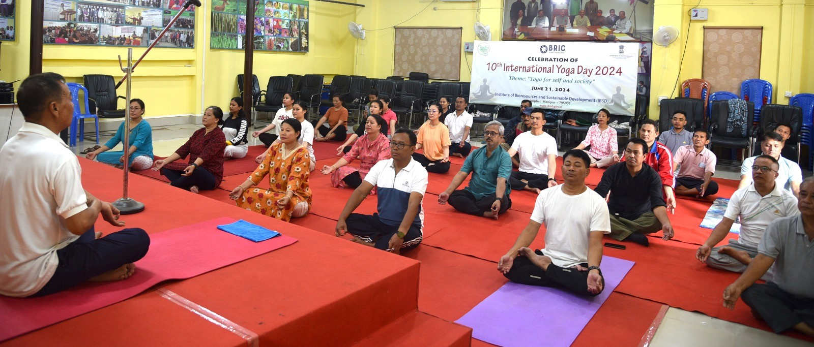 BRIC IBSD under DBT, Govt of India observed the International Yoga Day 2024 at Imphal, Manipur and its Centres in NER including Meghalaya Mizoram and Sikkim